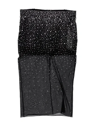 Pre-owned Alex Perry Nylon Crew Neck Top In Black