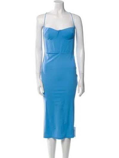 Pre-owned Alex Perry Nylon Knee-length Dress W/ Tags In Blue