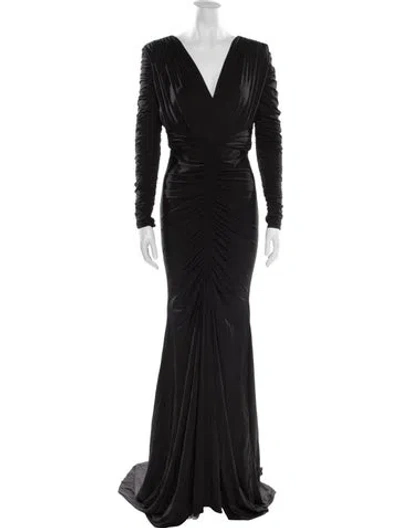 Pre-owned Alex Perry Nylon Long Dress In Black