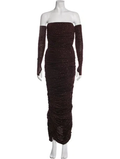 Pre-owned Alex Perry Nylon Long Dress In Brown