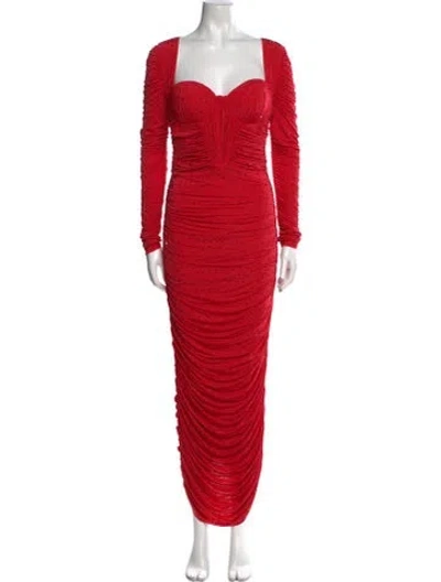 Pre-owned Alex Perry Nylon Long Dress In Red