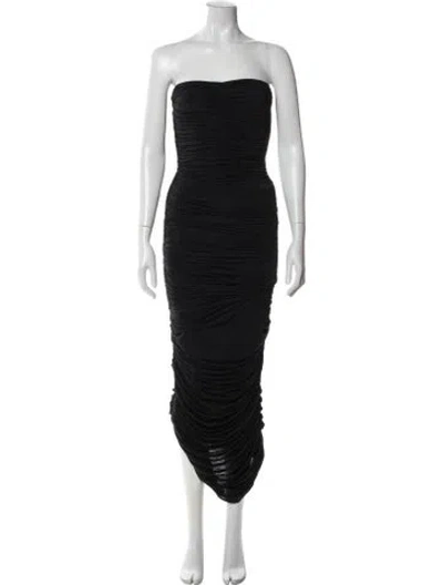 Pre-owned Alex Perry Nylon Long Dress W/ Tags In Black