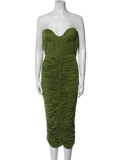 Pre-owned Alex Perry Nylon Midi Length Dress In Green