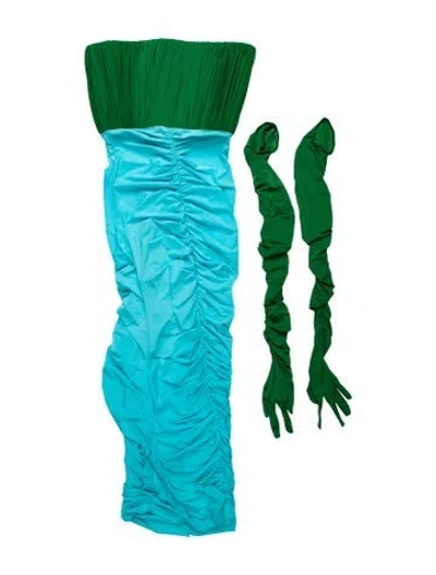 Pre-owned Alex Perry Nylon Midi Length Dress W/ Tags In Blue