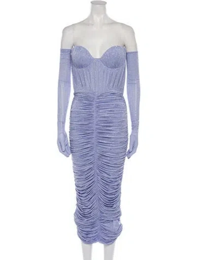 Pre-owned Alex Perry Nylon Midi Length Dress W/ Tags In Blue
