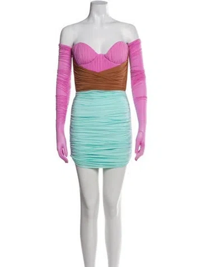 Pre-owned Alex Perry Nylon Mini Dress In Blue