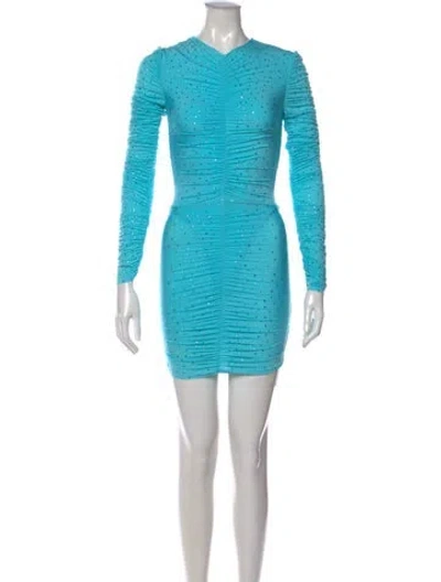 Pre-owned Alex Perry Nylon Mini Dress In Blue