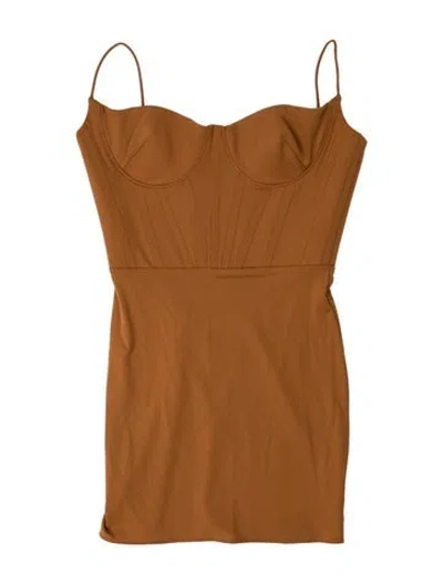 Pre-owned Alex Perry Nylon Mini Dress In Brown