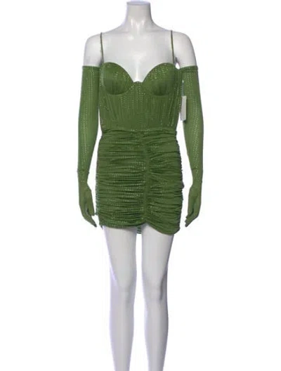Pre-owned Alex Perry Nylon Mini Dress In Green