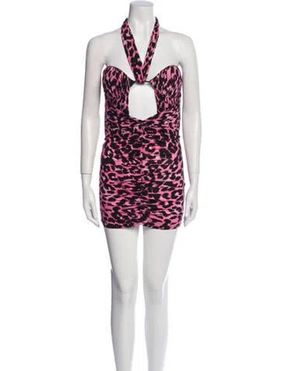 Pre-owned Alex Perry Nylon Mini Dress In Pink