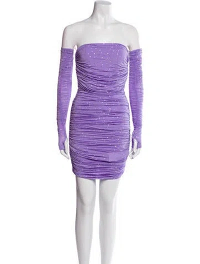 Pre-owned Alex Perry Nylon Mini Dress In Purple