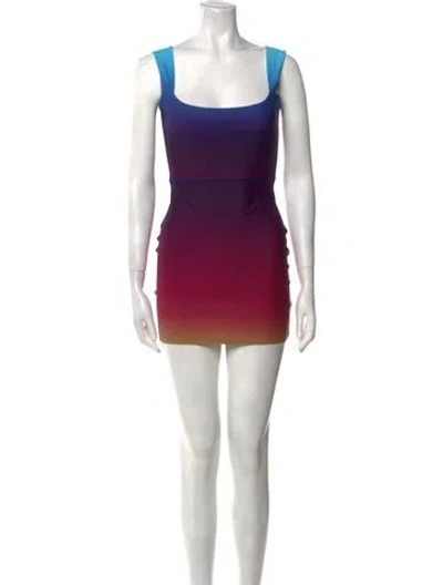 Pre-owned Alex Perry Nylon Mini Dress W/ Tags In Blue