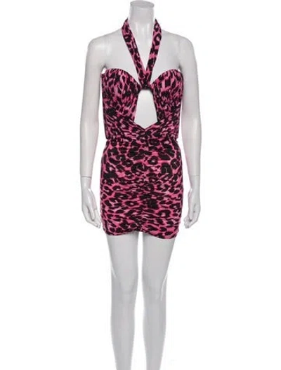 Pre-owned Alex Perry Nylon Mini Dress W/ Tags In Pink