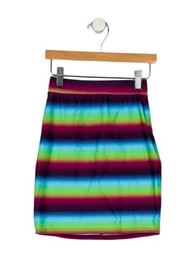 Pre-owned Alex Perry Nylon Mini Skirt In Blue