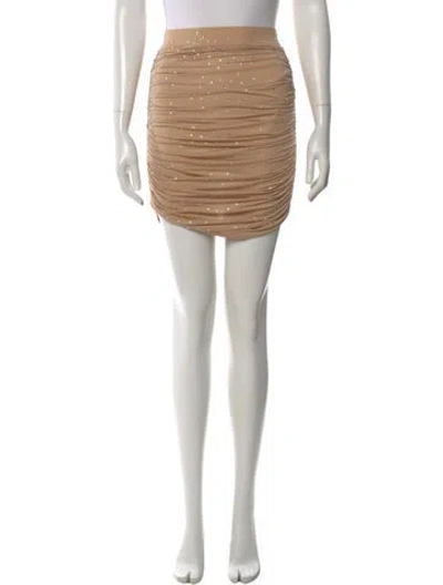 Pre-owned Alex Perry Nylon Mini Skirt In Neutral