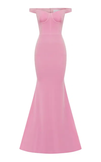 Alex Perry Off-the-shoulder Velvet Gown