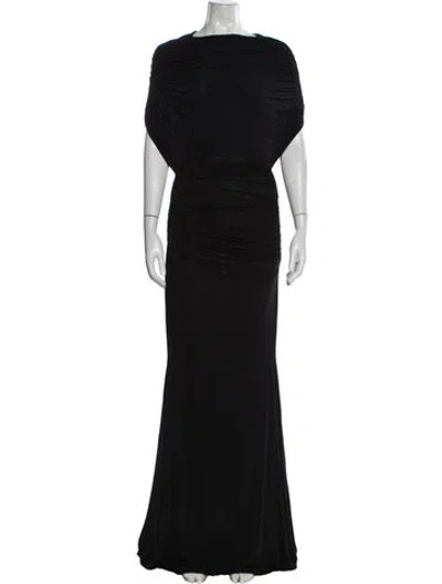 Pre-owned Alex Perry Off-the-shoulder Long Dress W/ Tags In Black