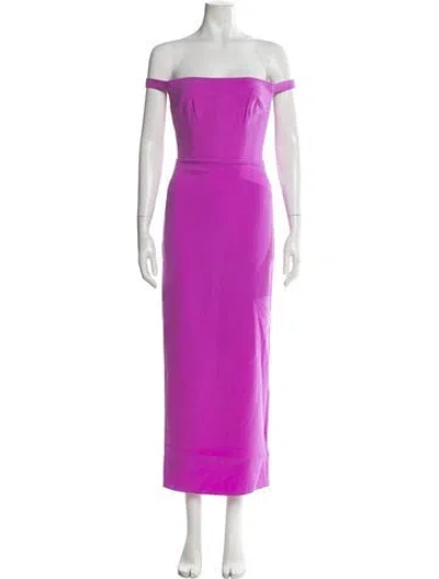 Pre-owned Alex Perry Off-the-shoulder Long Dress W/ Tags In Purple
