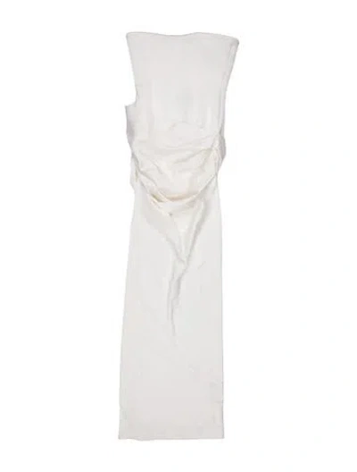 Pre-owned Alex Perry Off-the-shoulder Long Dress In White
