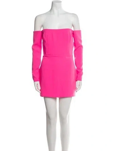 Pre-owned Alex Perry Off-the-shoulder Mini Dress In Pink
