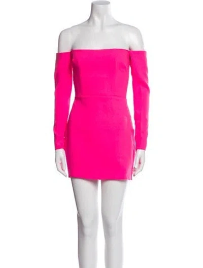 Pre-owned Alex Perry Off-the-shoulder Mini Dress In Pink