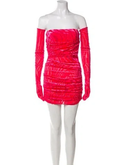 Pre-owned Alex Perry Off-the-shoulder Mini Dress W/ Tags In Pink