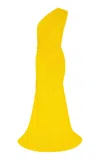 Alex Perry One-shoulder Crepe Jersey Gown In Yellow