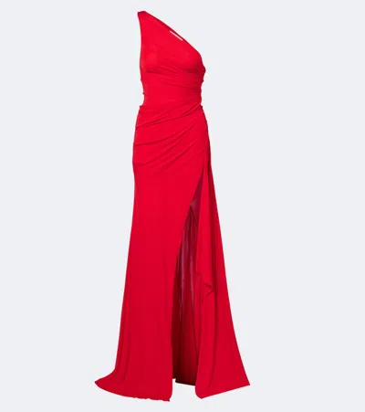 Alex Perry One-shoulder Gown In Red
