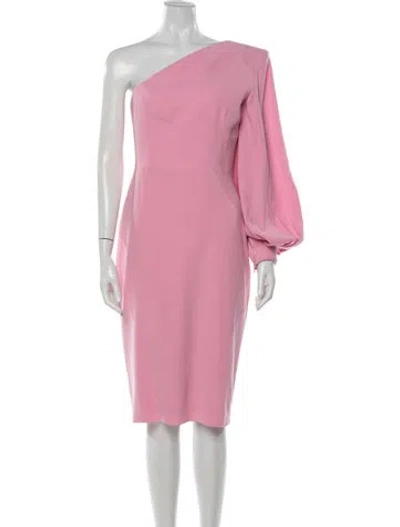 Pre-owned Alex Perry One-shoulder Knee-length Dress In Pink