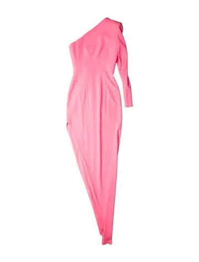 Pre-owned Alex Perry One-shoulder Long Dress In Pink