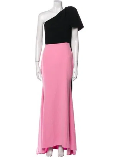 Pre-owned Alex Perry One-shoulder Long Dress In Pink
