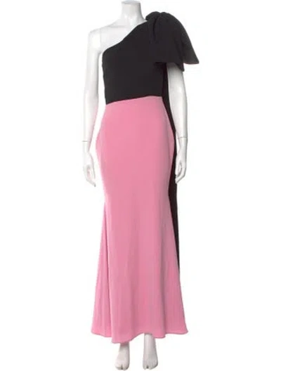 Pre-owned Alex Perry One-shoulder Long Dress In Pink