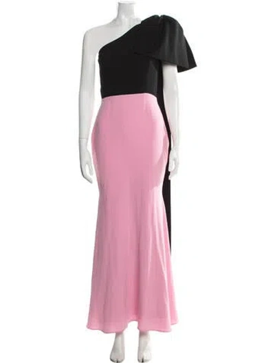 Pre-owned Alex Perry One-shoulder Long Dress In Pink