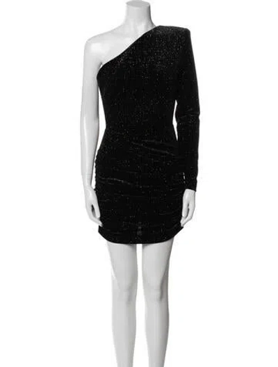 Pre-owned Alex Perry One-shoulder Mini Dress W/ Tags In Black