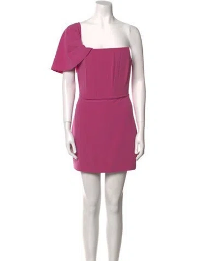 Pre-owned Alex Perry One-shoulder Mini Dress W/ Tags In Pink
