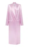 Alex Perry Oversized Duchess Satin Coat In Light Pink