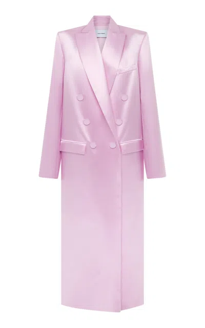 Alex Perry Oversized Duchess Satin Coat In Light Pink