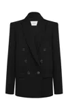 Alex Perry Oversized Wool Suiting Blazer In Black