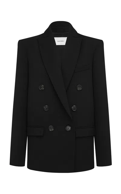 Alex Perry Oversized Wool Suiting Blazer In Black