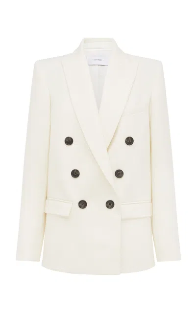 Alex Perry Oversized Wool Suiting Blazer In Off-white