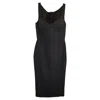 Alex Perry Pagett Midi Sweetheart Neck Dress In Black Viscose In Black