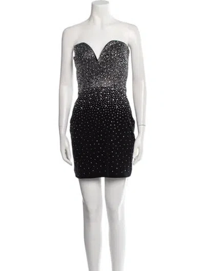 Pre-owned Alex Perry Patterned Mini Dress W/ Tags In Black