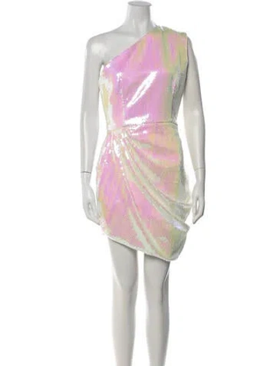 Pre-owned Alex Perry Patterned Mini Dress W/ Tags In White
