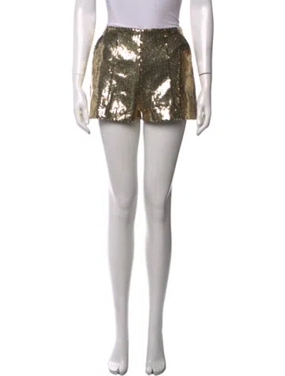 Pre-owned Alex Perry Patterned Mini Shorts In Black