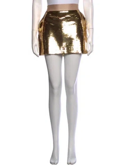 Pre-owned Alex Perry Patterned Mini Skirt W/ Tags In Black