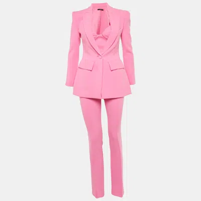 Pre-owned Alex Perry Pink Crepe 3 Piece Set S