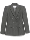 ALEX PERRY PINSTRIPED DOUBLE-BREASTED BLAZER