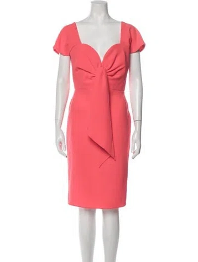 Pre-owned Alex Perry Plunge Neckline Knee-length Dress In Pink