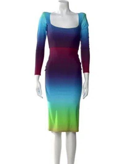 Pre-owned Alex Perry Printed Knee-length Dress In Blue