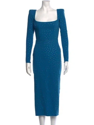 Pre-owned Alex Perry Printed Midi Length Dress In Blue